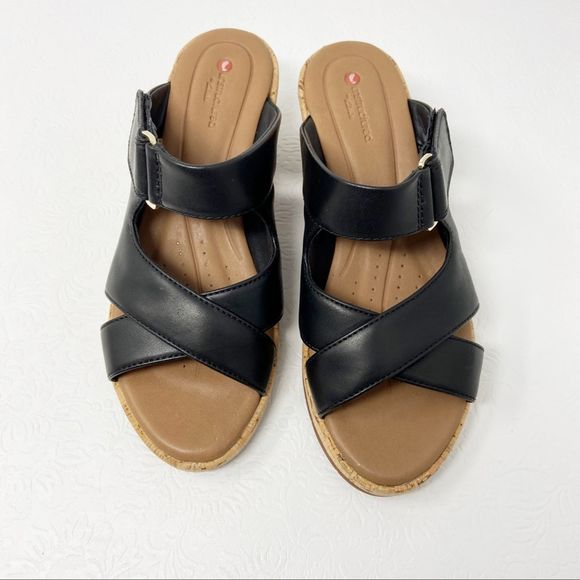 New CLARKS UNSTRUCTURED Un Plaza Sandals Black - Picture 2 of 8